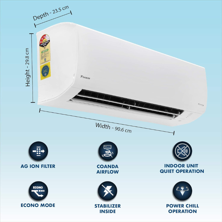daikin inverter ac 1.5 ton price| Copper, Dust Filter