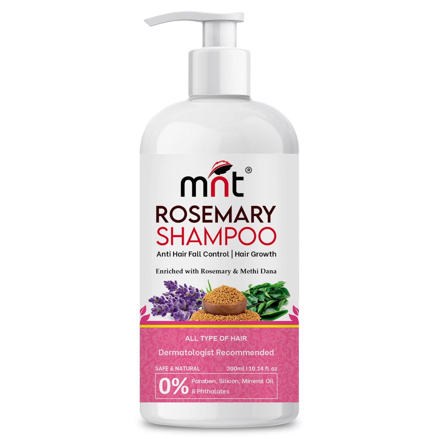 MNT Rosemary Shampoo with Methi Dana & Rosemary for Hair Fall Control