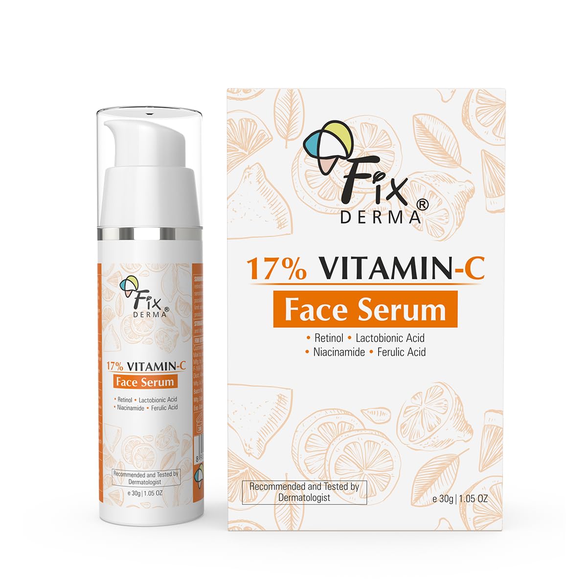 Fixderma 17% Vitamin C Face Serum for Glowing Skin