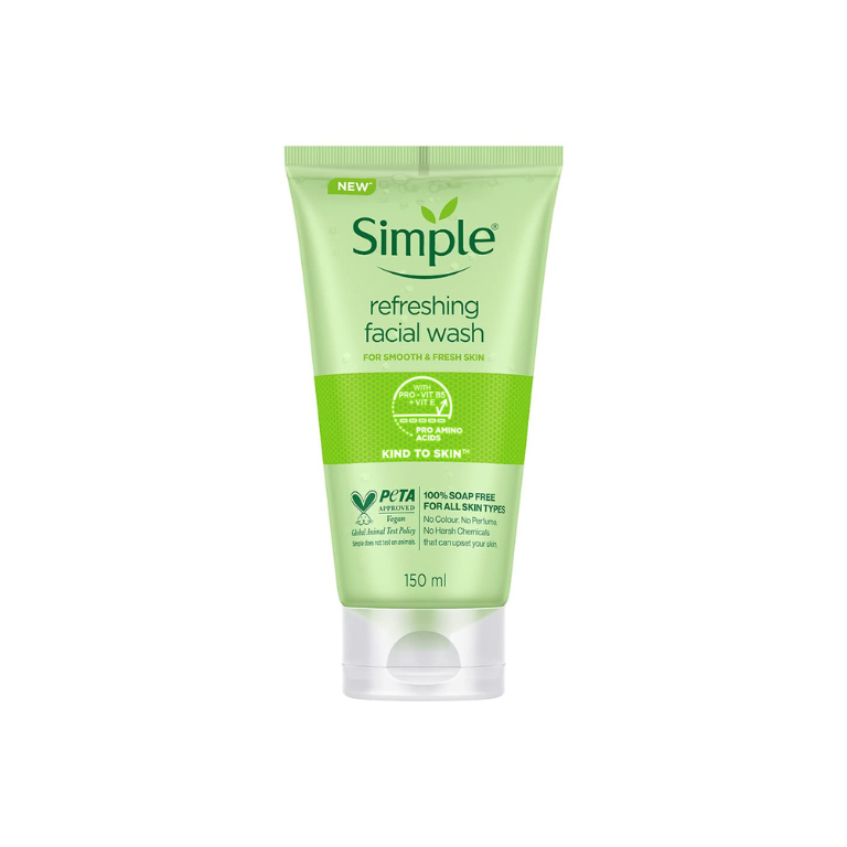 simple kind to skin refreshing facial wash