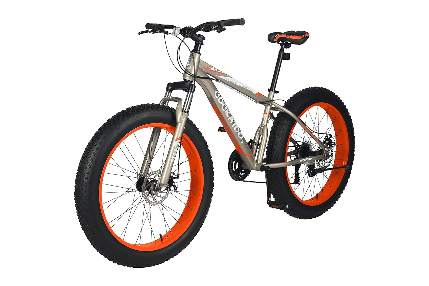 Cockatoo Premium CFT Series 18 Inch & 26T Mountain Bike Or Fat Bike with Shimano Derailleur(DIY Installation & 2 Year Warranty) (Orange) (CFT02) Unisex