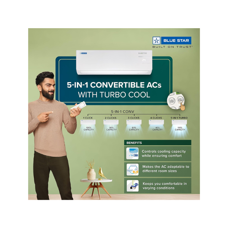 blue star 2 ton ac price